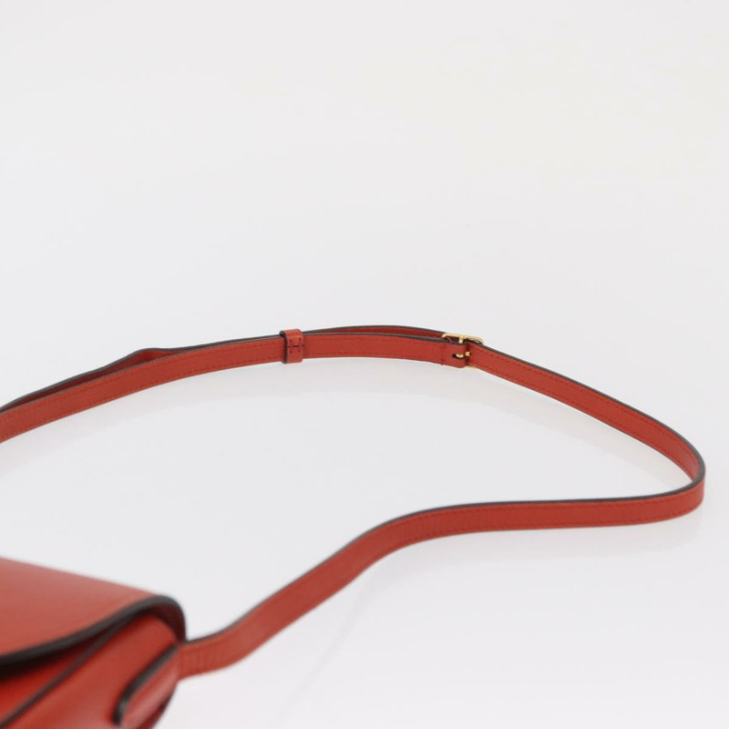 【日本直送】CELINE 橘色金色皮革肩背包 正品 ka1547-7