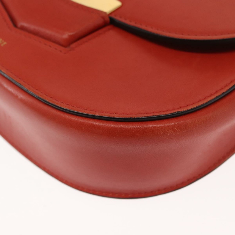 【日本直送】CELINE 橘色金色皮革肩背包 正品 ka1547-13