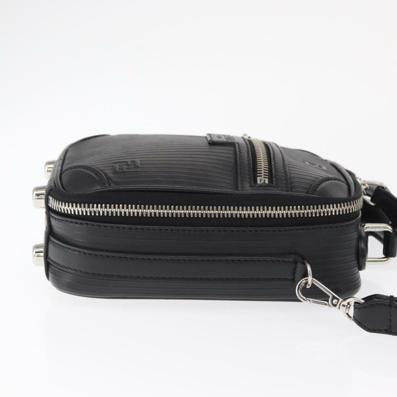 【日本直送】FENDI 旅行迷你包手提包真皮兩用黑色銀色正品 ka1501M-2