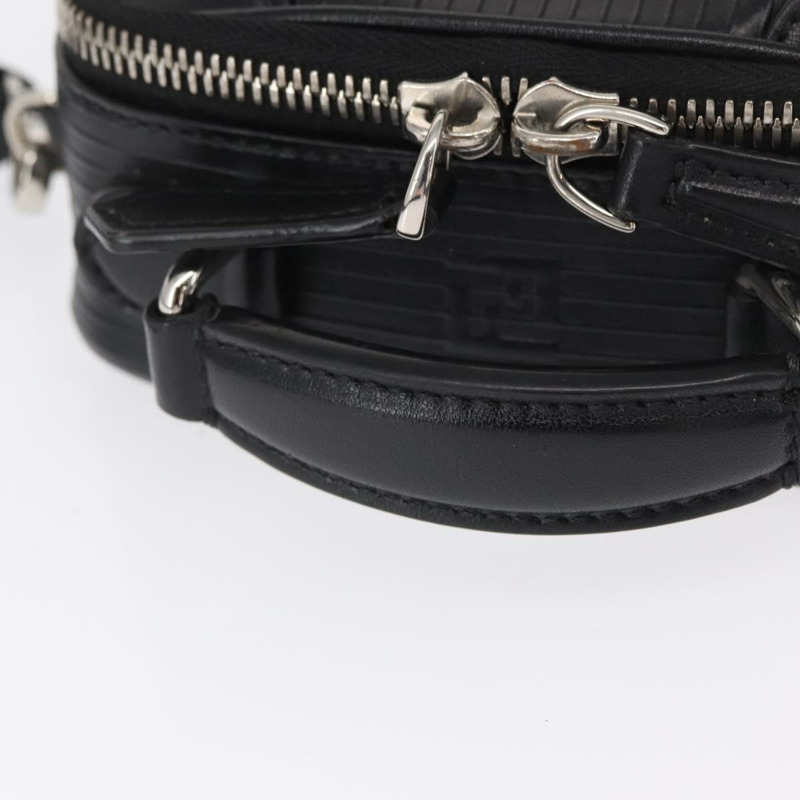 【日本直送】FENDI 旅行迷你包手提包真皮兩用黑色銀色正品 ka1501M-6