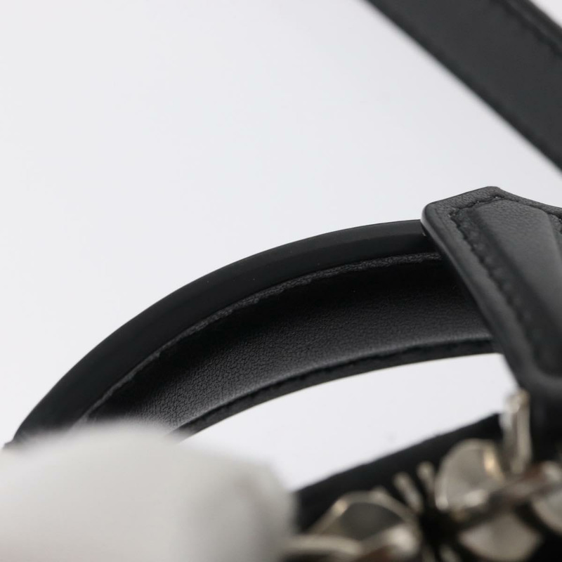 【日本直送】FENDI 旅行迷你包手提包真皮兩用黑色銀色正品 ka1501M-7