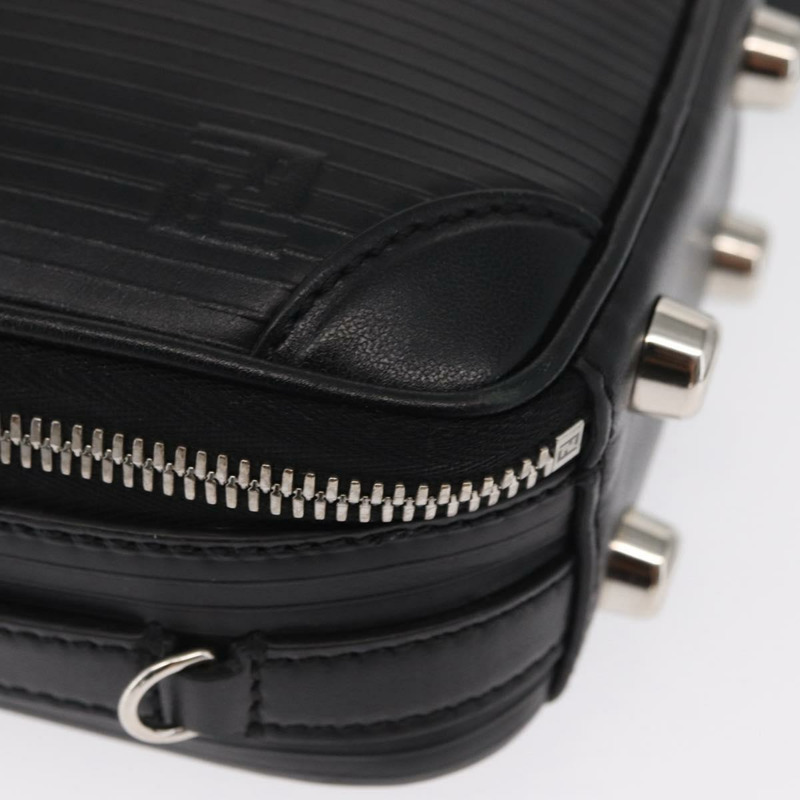 【日本直送】FENDI 旅行迷你包手提包真皮兩用黑色銀色正品 ka1501M-14