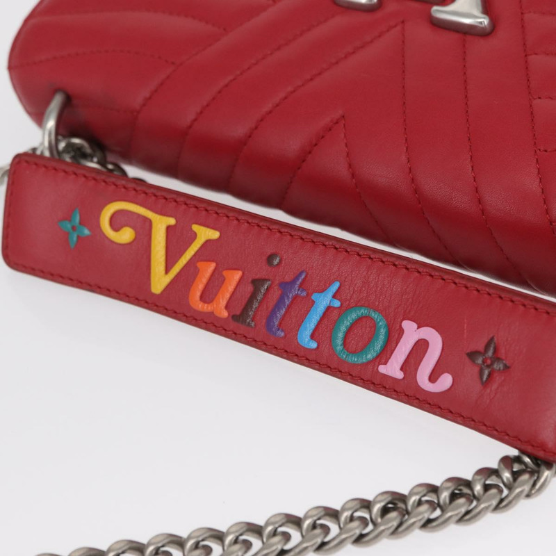 【日本直送】路易威登 New Wave 鏈條包 MM 皮革兩用紅色 M51943 LV 正品 ka1578SAM-6