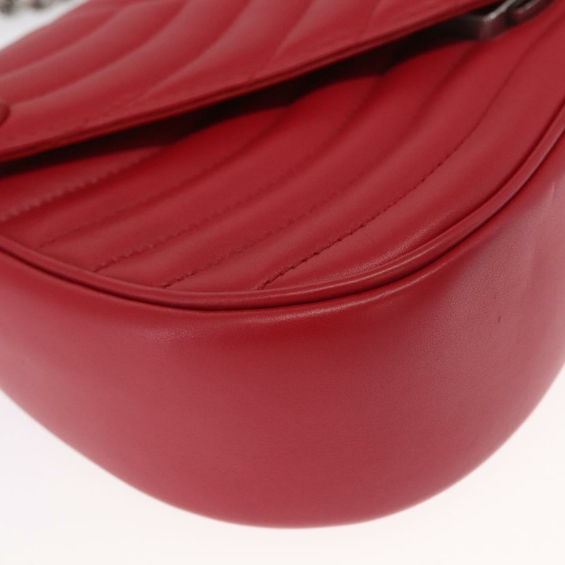 【日本直送】路易威登 New Wave 鏈條包 MM 皮革兩用紅色 M51943 LV 正品 ka1578SAM-8