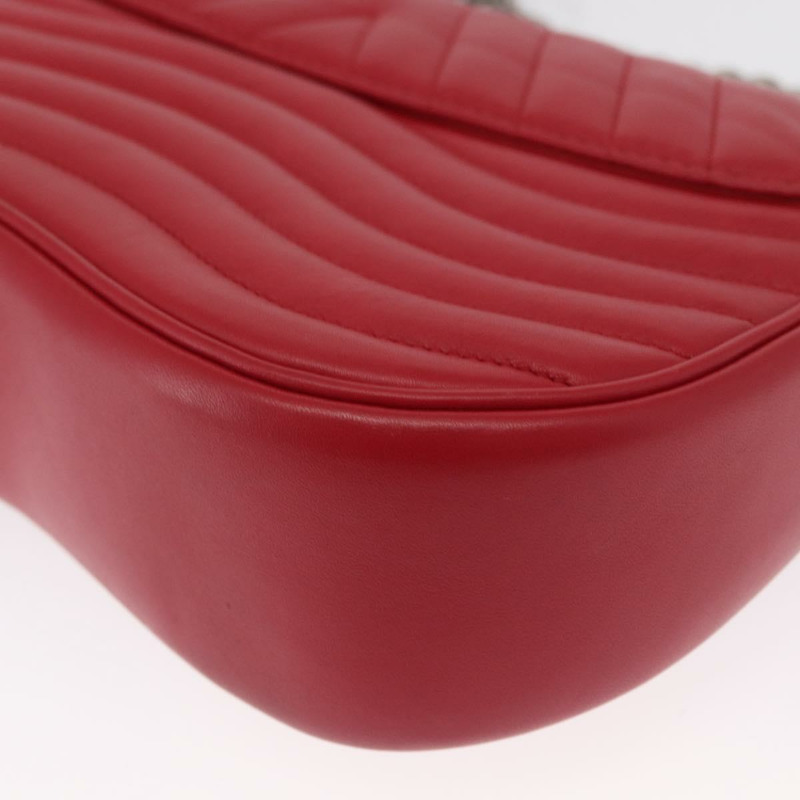 【日本直送】路易威登 New Wave 鏈條包 MM 皮革兩用紅色 M51943 LV 正品 ka1578SAM-17