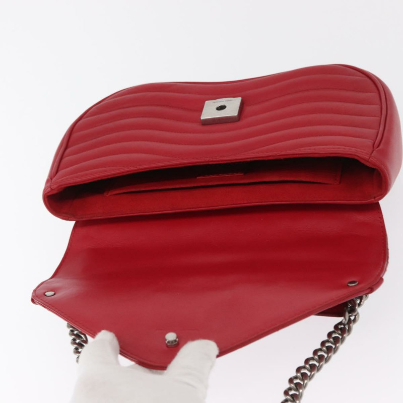 【日本直送】路易威登 New Wave 鏈條包 MM 皮革兩用紅色 M51943 LV 正品 ka1578SAM-19
