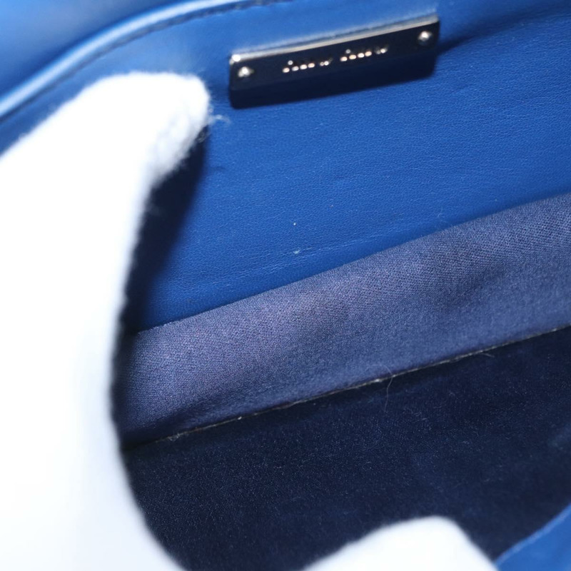 【日本直送】Miu Miu Matelasse 鏈條單肩包 皮革 藍色 銀色 正品 ka1528V-9