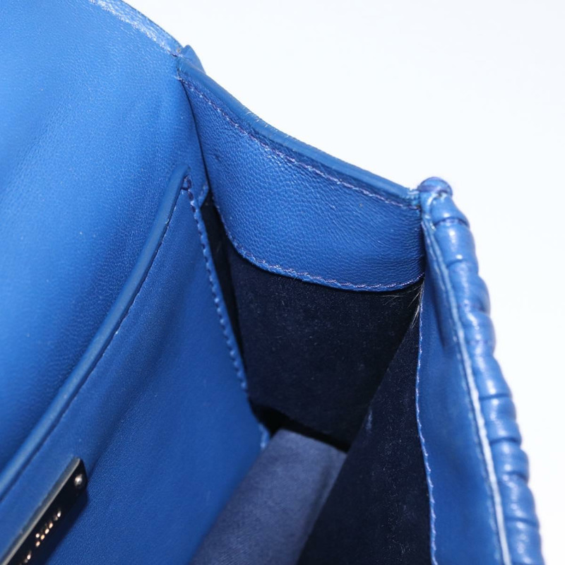 【日本直送】Miu Miu Matelasse 鏈條單肩包 皮革 藍色 銀色 正品 ka1528V-20