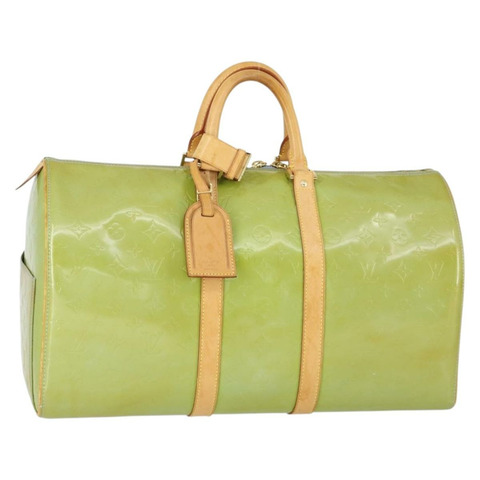 路易威登 Monogram Vernis Mercer 波士頓包 淺藍色 M91001 LV 正品 165393