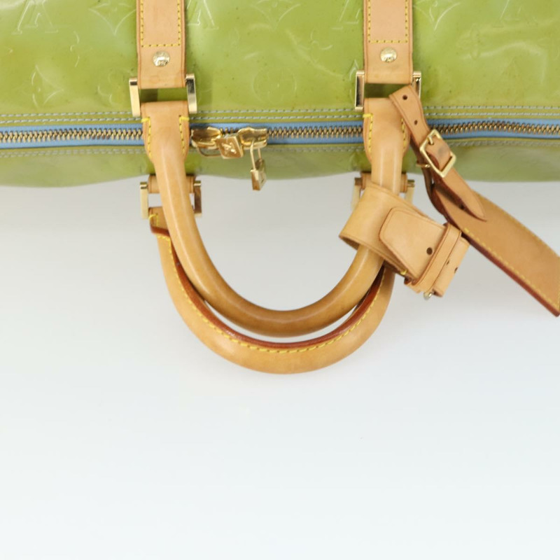 【日本直送】路易威登 Monogram Vernis Mercer 波士頓包 淺藍色 M91001 LV 正品 165393-6