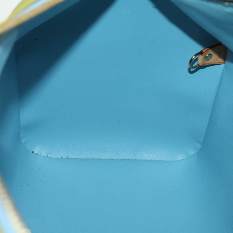 【日本直送】路易威登 Monogram Vernis Mercer 波士頓包 淺藍色 M91001 LV 正品 165393-20