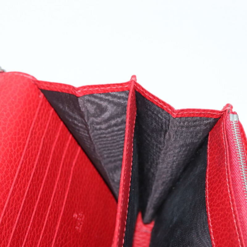 【日本直送】GUCCI Dionysus 鏈條皮夾 皮革 紅色 401231 正品 ka1510M-21