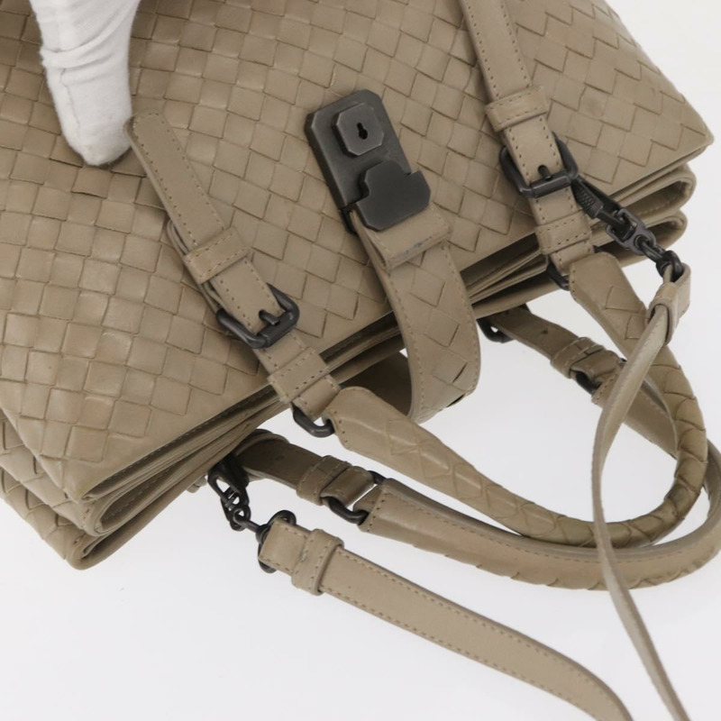 【日本直送】BOTTEGA VENETA INTRECCIATO 手袋皮革 2way 灰色 正品 165395-6