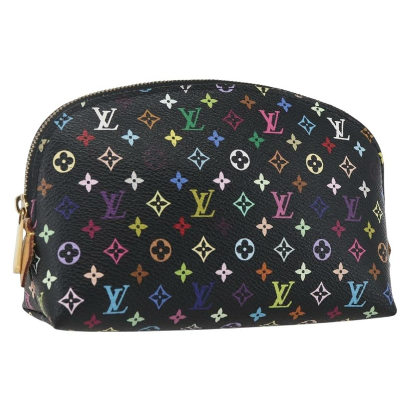 【日本直送】路易威登 Multicolor Pochette 化妝包 黑色 M47355 LV Auth 165735V-0