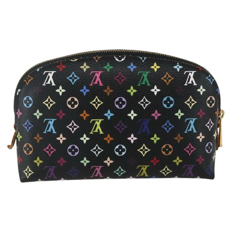 【日本直送】路易威登 Multicolor Pochette 化妝包 黑色 M47355 LV Auth 165735V-1