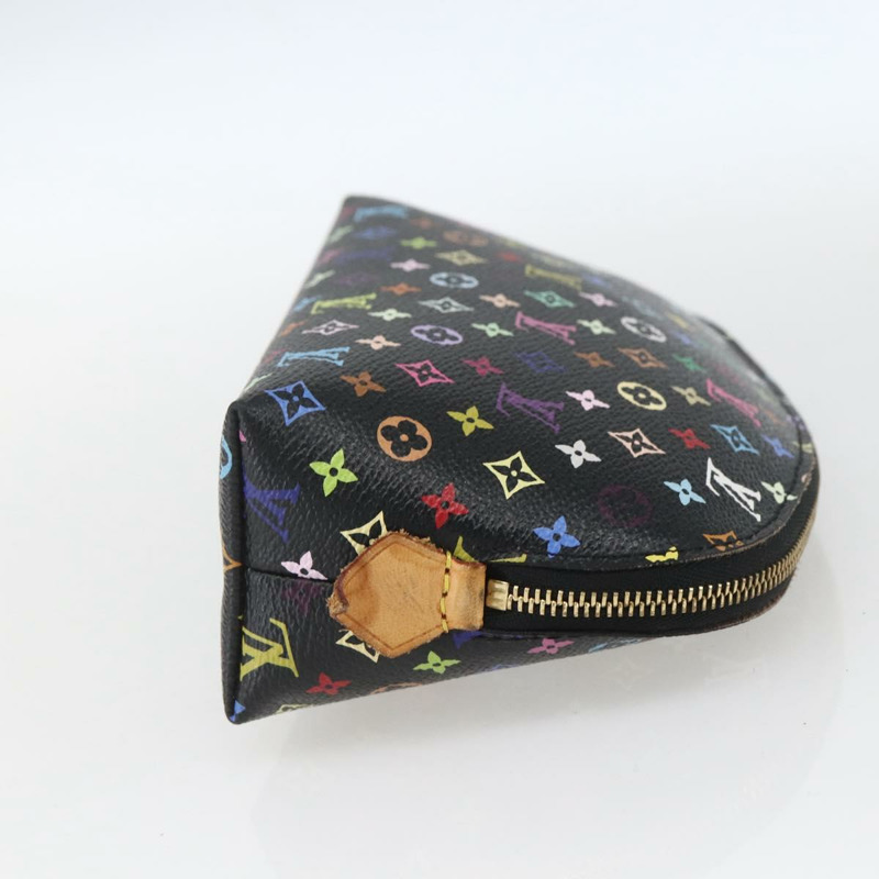 【日本直送】路易威登 Multicolor Pochette 化妝包 黑色 M47355 LV Auth 165735V-3