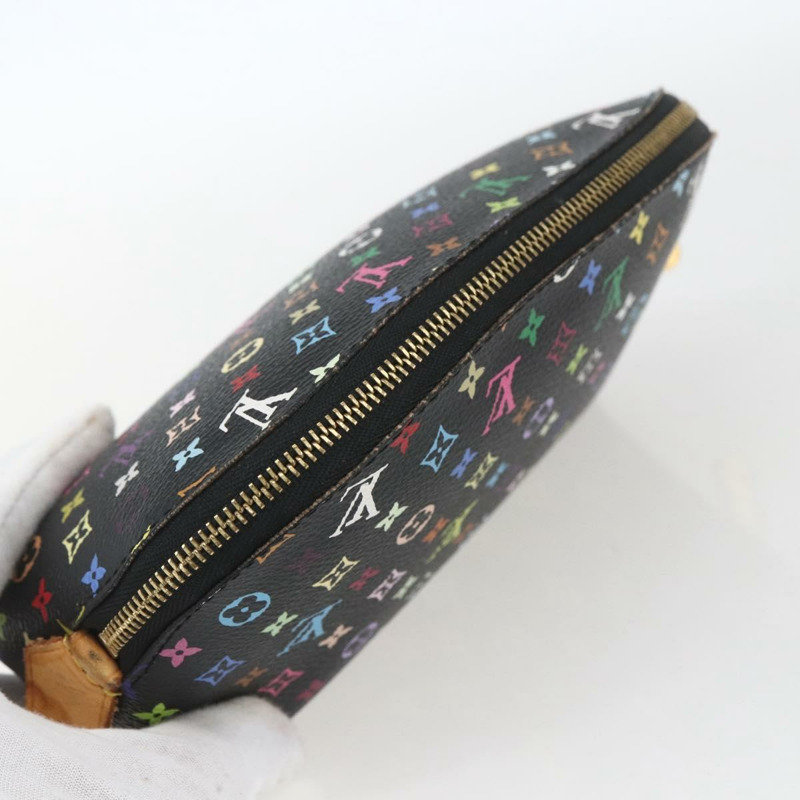 【日本直送】路易威登 Multicolor Pochette 化妝包 黑色 M47355 LV Auth 165735V-4