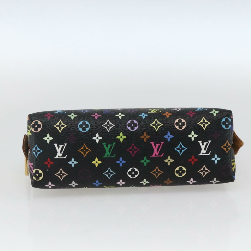【日本直送】路易威登 Multicolor Pochette 化妝包 黑色 M47355 LV Auth 165735V-5