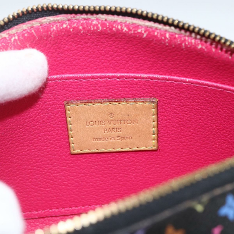 【日本直送】路易威登 Multicolor Pochette 化妝包 黑色 M47355 LV Auth 165735V-8