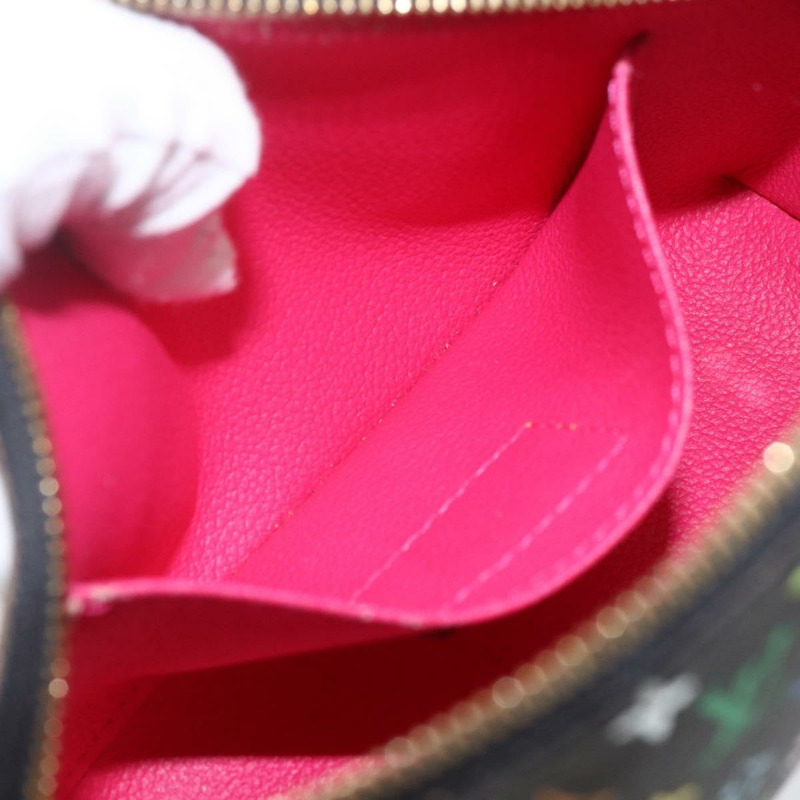 【日本直送】路易威登 Multicolor Pochette 化妝包 黑色 M47355 LV Auth 165735V-10