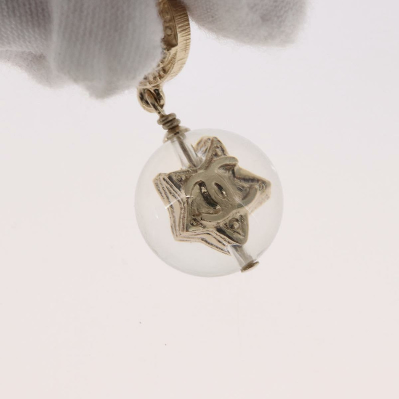 【日本直送】香奈兒 COCO 標誌穿孔耳環 金屬金色 CC Auth ka1574-3