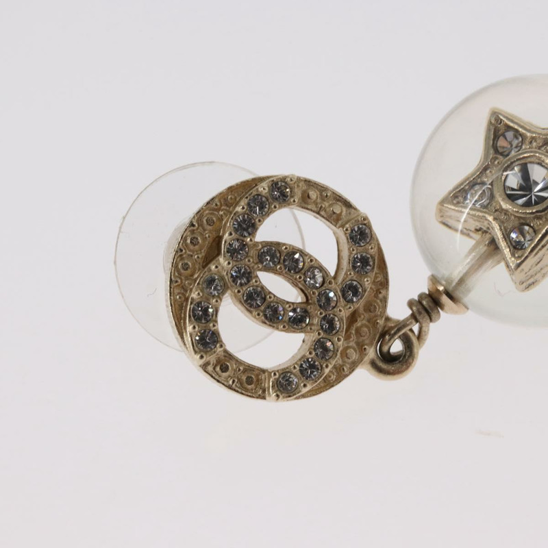 【日本直送】香奈兒 COCO 標誌穿孔耳環 金屬金色 CC Auth ka1574-12