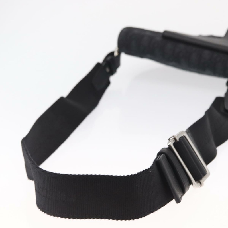 【日本直送】Christian Dior Oblique Trotter帆布馬鞍包 黑色銀色 正品 ka1589M-6