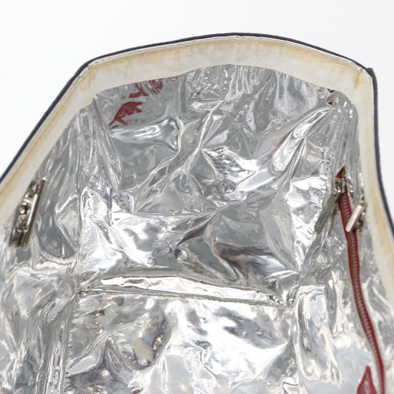 【日本直送】香奈兒 Choco Bar 鏈條手提包 No5 帆布海軍藍銀色 CC Auth 164674V-18