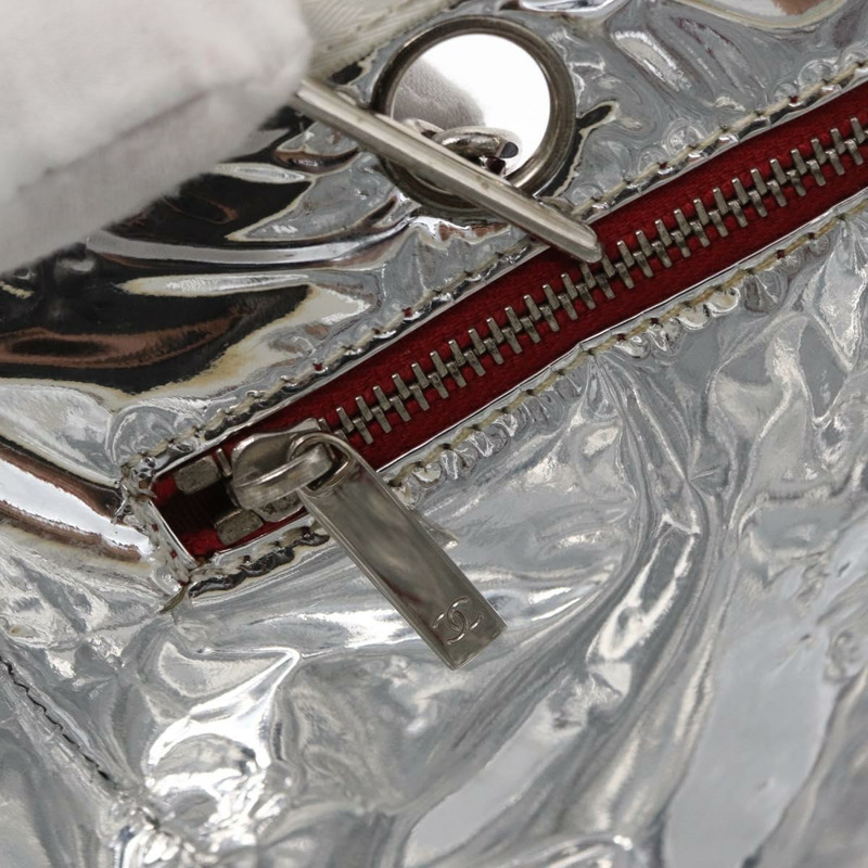 【日本直送】香奈兒 Choco Bar 鏈條手提包 No5 帆布海軍藍銀色 CC Auth 164674V-20