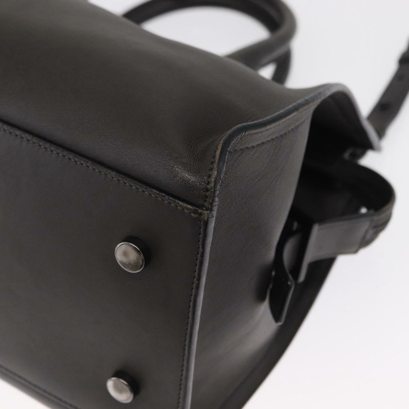 【日本直送】SAINT LAURENT 手提包 皮革 2way 灰色 Auth ka1529V-15