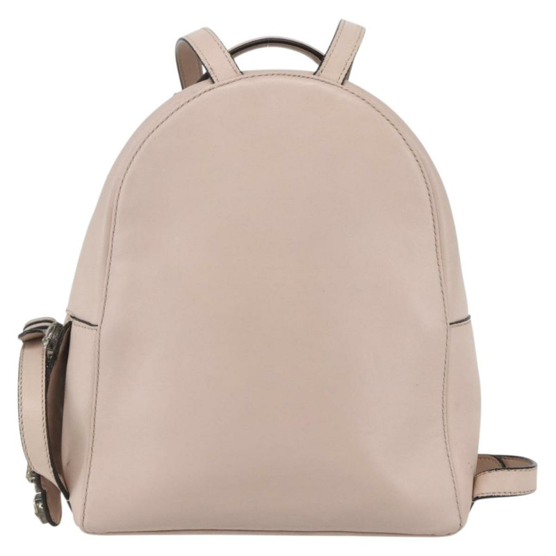 【日本直送】FENDI By The Way 雙肩包，皮革，米色/銀色，正品 ka1520M-1