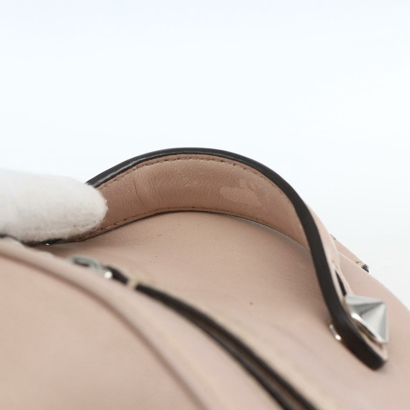 【日本直送】FENDI By The Way 雙肩包，皮革，米色/銀色，正品 ka1520M-7