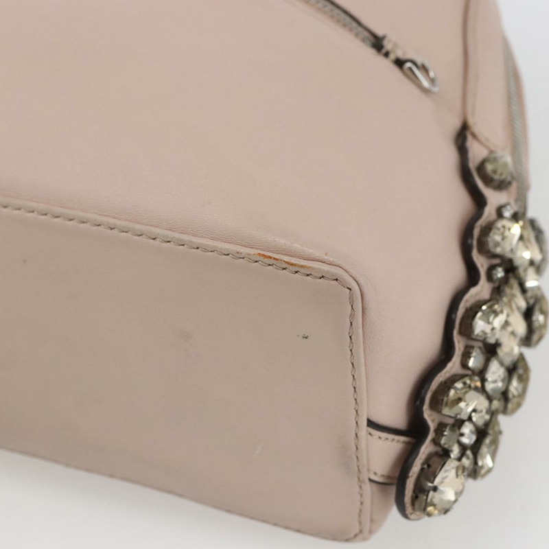 【日本直送】FENDI By The Way 雙肩包，皮革，米色/銀色，正品 ka1520M-14