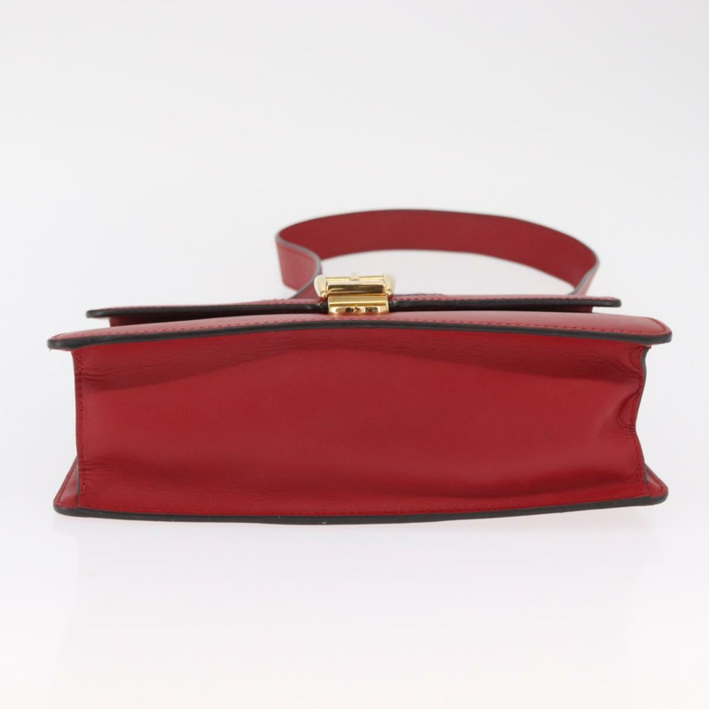 【日本直送】GUCCI Silvi Sherry Line 單肩包 皮革 兩用 紅色 金色 421882 正品 ka1549-4