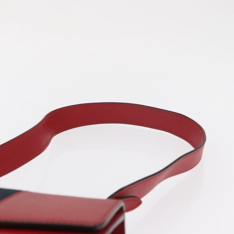 【日本直送】GUCCI Silvi Sherry Line 單肩包 皮革 兩用 紅色 金色 421882 正品 ka1549-7