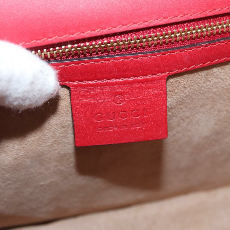 【日本直送】GUCCI Silvi Sherry Line 單肩包 皮革 兩用 紅色 金色 421882 正品 ka1549-18