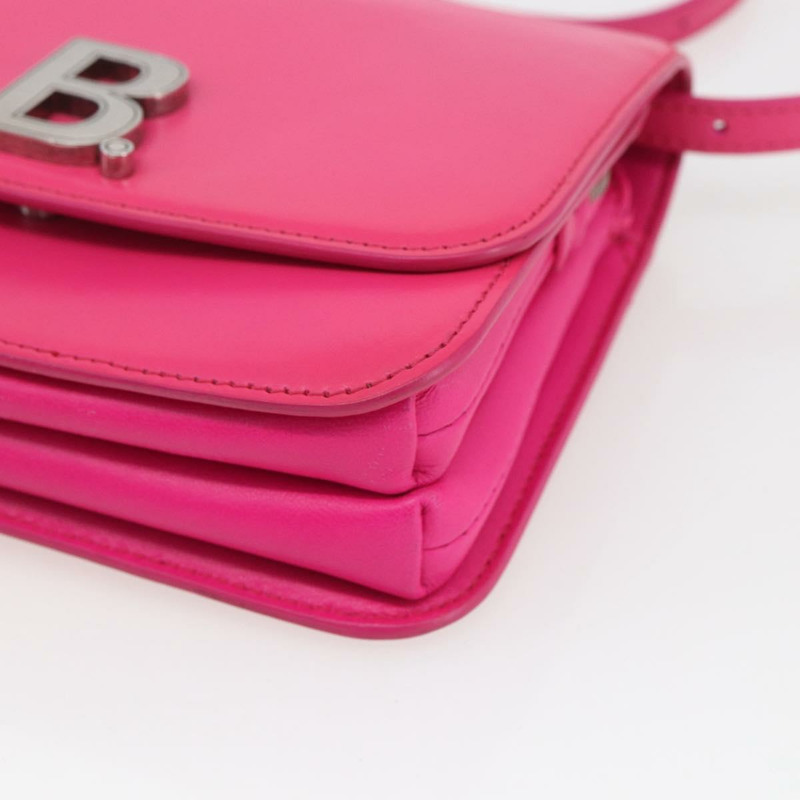 【日本直送】BALENCIAGA 粉紅銀色皮革肩背包 592898 正品 ka1527V-7
