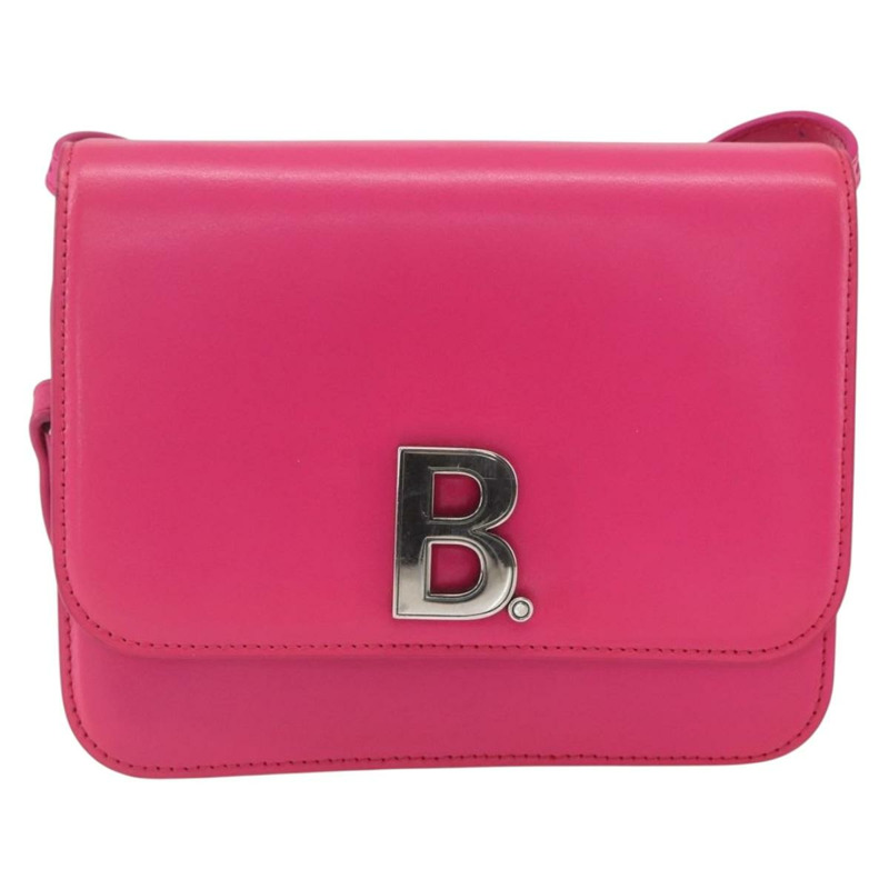 【日本直送】BALENCIAGA 粉紅銀色皮革肩背包 592898 正品 ka1527V-12