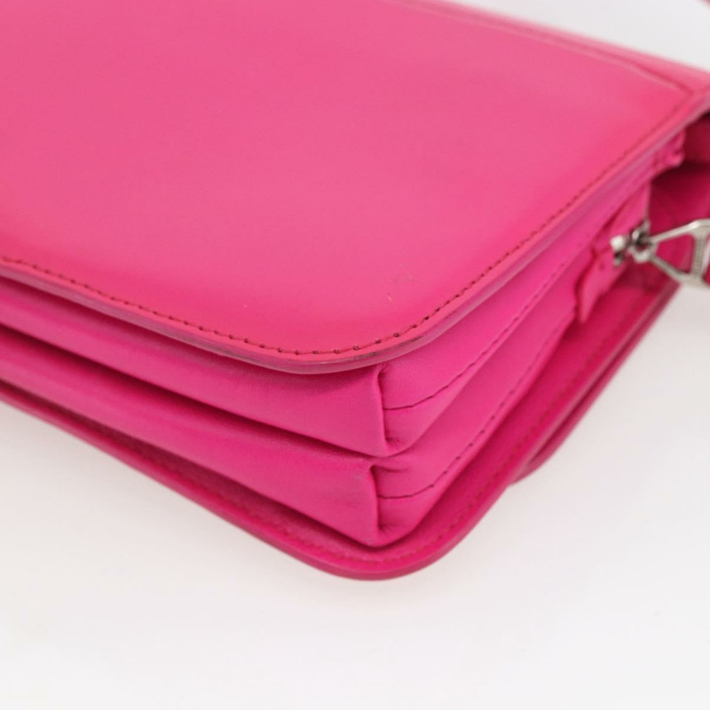 【日本直送】BALENCIAGA 粉紅銀色皮革肩背包 592898 正品 ka1527V-15