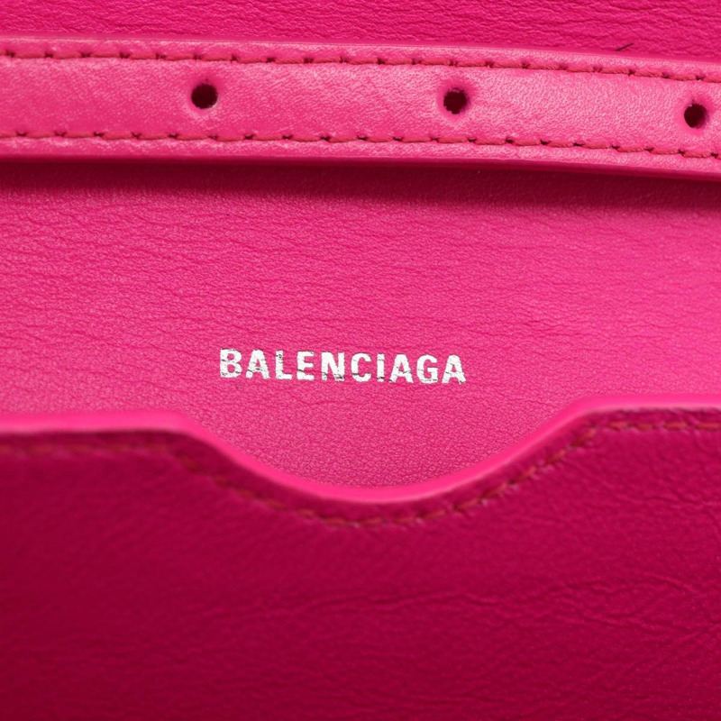 【日本直送】BALENCIAGA 粉紅銀色皮革肩背包 592898 正品 ka1527V-18