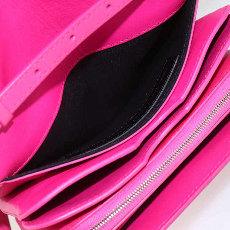 【日本直送】BALENCIAGA 粉紅銀色皮革肩背包 592898 正品 ka1527V-20