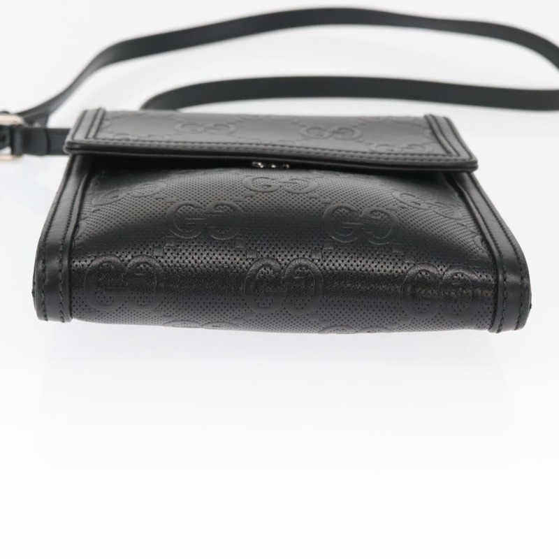 【日本直送】GUCCI GG 壓花單肩包 黑色 銀色 625782 正品 ka1507-4