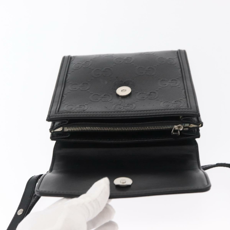 【日本直送】GUCCI GG 壓花單肩包 黑色 銀色 625782 正品 ka1507-9