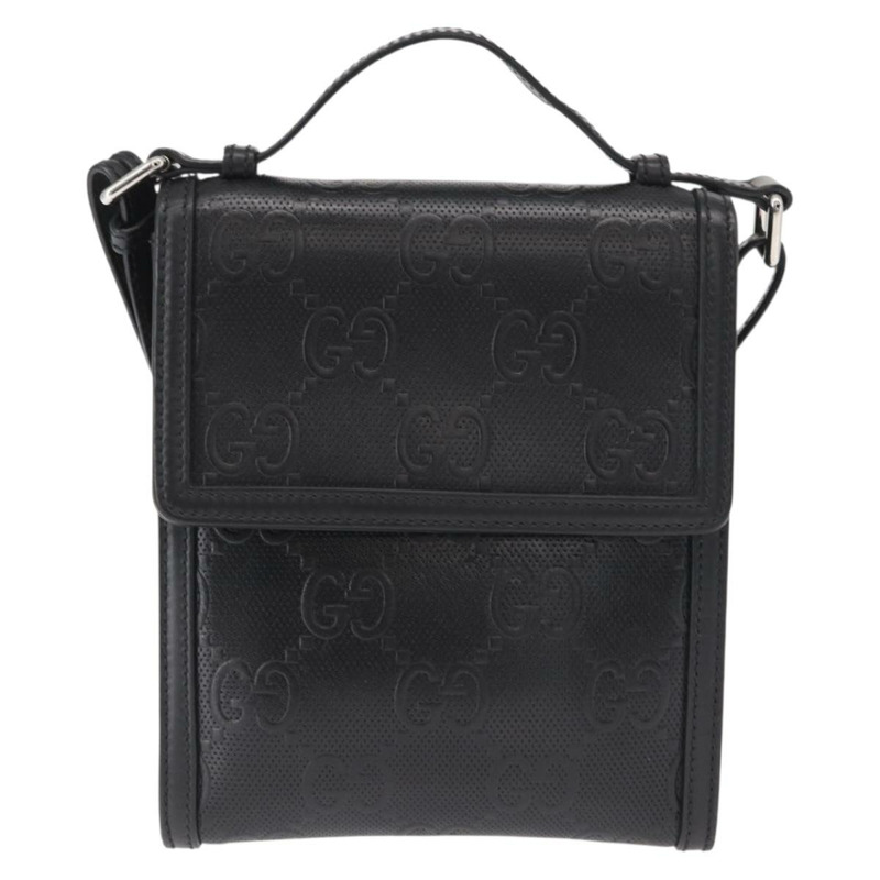 【日本直送】GUCCI GG 壓花單肩包 黑色 銀色 625782 正品 ka1507-12