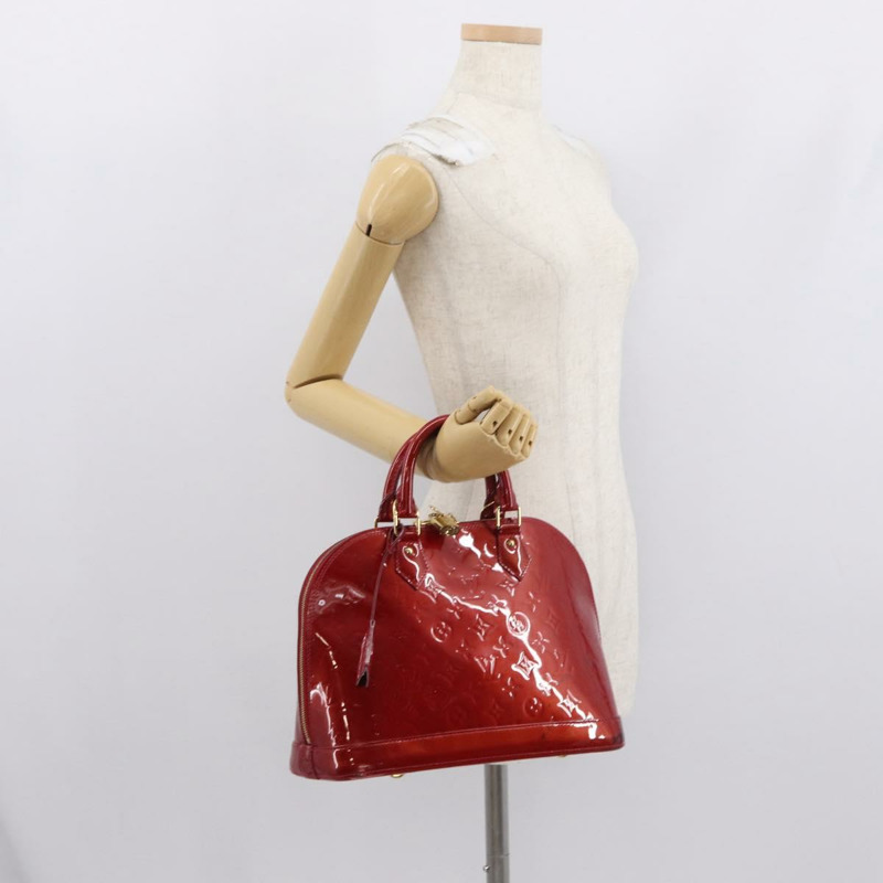 【日本直送】路易威登 Monogram Vernis Alma 小號包 Rouge Grunadine M91693 正品 165861-22