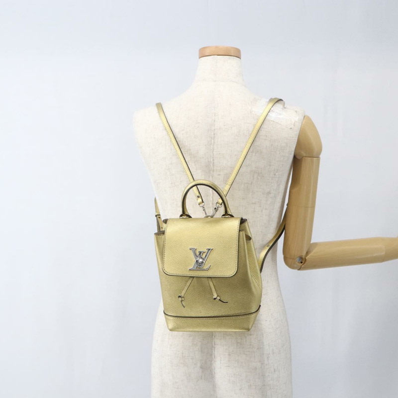 【日本直送】路易威登 Rock Me 雙肩包，皮革材質，金色，貨號 M54575，LV 正品，貨號 ka1551M-23
