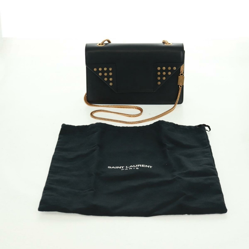 【日本直送】SAINT LAURENT 鏈條肩背包 皮革 黑色 金色 315681 正品 165612V-11