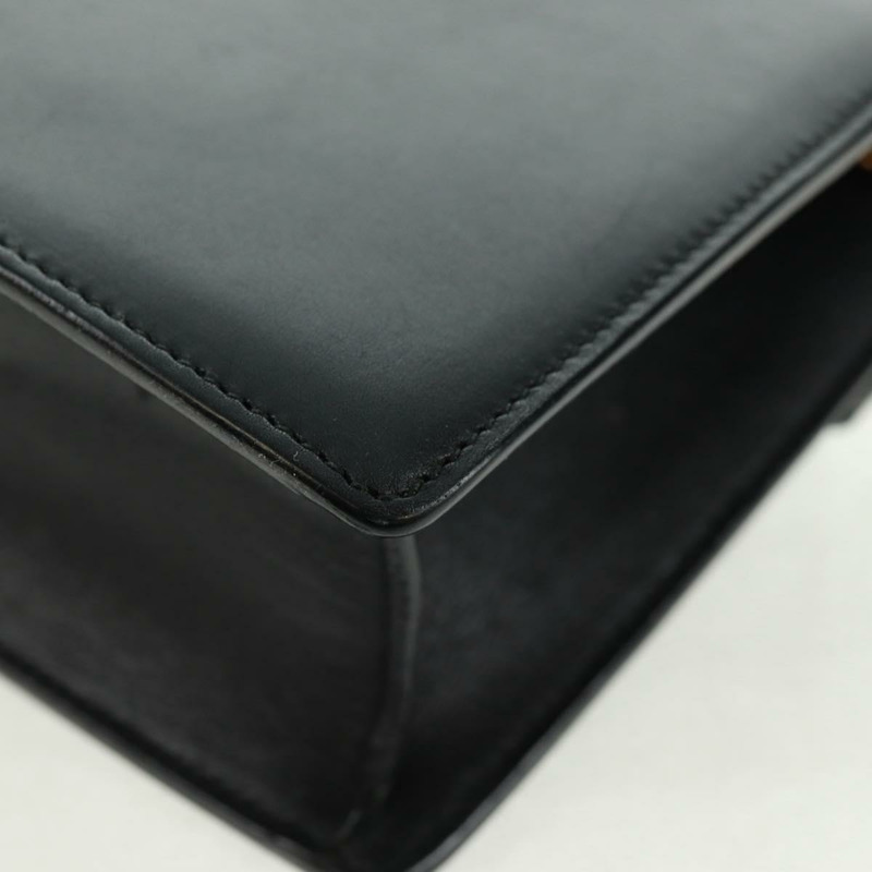 【日本直送】SAINT LAURENT 鏈條肩背包 皮革 黑色 金色 315681 正品 165612V-16