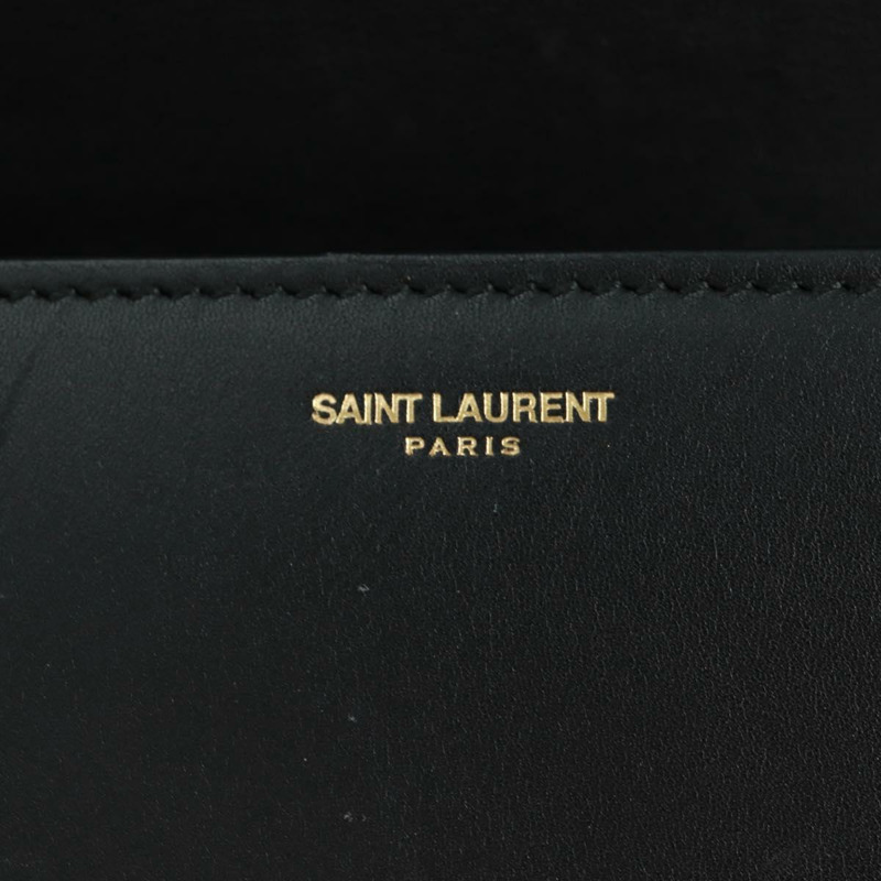【日本直送】SAINT LAURENT 鏈條肩背包 皮革 黑色 金色 315681 正品 165612V-20