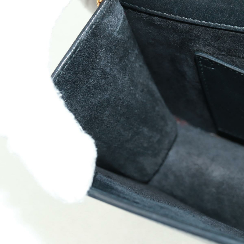 【日本直送】SAINT LAURENT 鏈條肩背包 皮革 黑色 金色 315681 正品 165612V-23